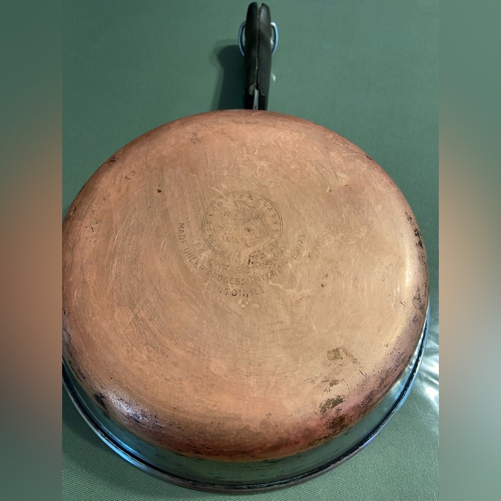 Vintage Revere Ware Copper Bottom Pan 8”